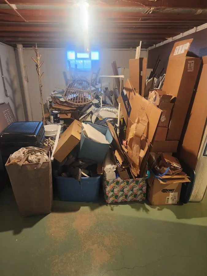 Roll-off dumpster container at job site for Roll Off Dumpster Rental in Adelphi